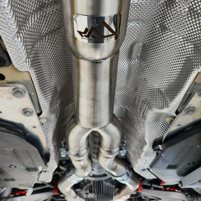 MAD BMW G8x M3 M4 S58 Resonated Single Midpipe (Brace Included)