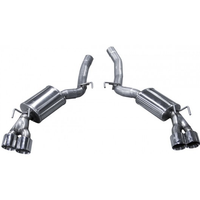 Camaro V8 V6 2010 Up 3In X 3In Axle Back Muffler With Polished S S Tips Direct Fit To Arh Long System