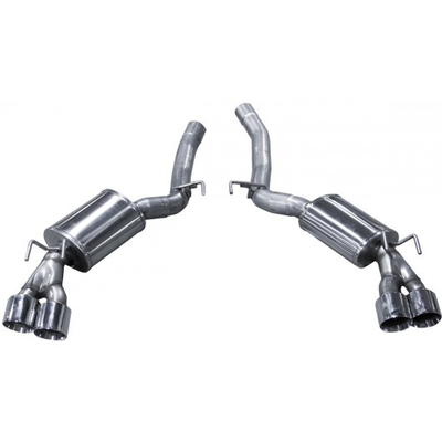 Camaro V8 V6 2010 Up 3In X 3In Axle Back Muffler With Polished S S Tips Direct Fit To Arh Long System