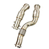 MAD BMW M2C M3 M4 S58 Resonated Downpipes W/ Flex Section