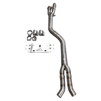 MAD BMW G87 M2 S58 Non-Resonated Single Midpipe (Brace Included)