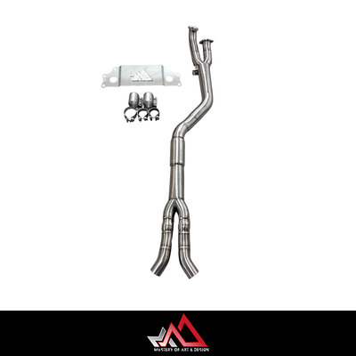 MAD BMW G87 M2 S58 Resonated Single Midpipe (Brace Included)