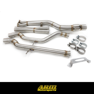 BMW S55 MIDPIPE UPGRADE - 3.5" RESONATED